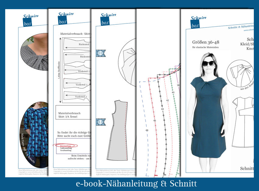 Schnittmuster Kleid mit Knoten-Ausschnitt