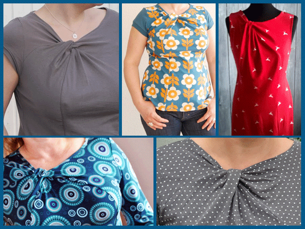 Schnittmuster Kleid mit Knoten-Ausschnitt