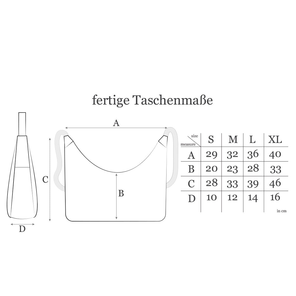 Schnittmuster Tasche Bohara