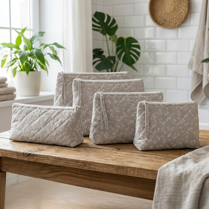 Schnittmuster Kosmetiktasche "Luxe" – 5 Größen – mit Quilt-Anleitung