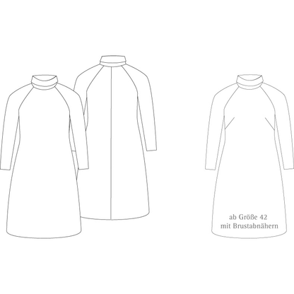 Schnittmuster Kleid mit Raglanärmeln