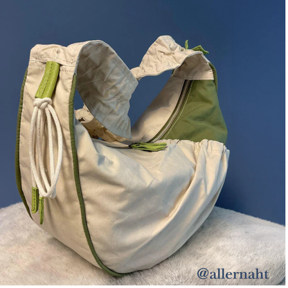 Schnittmuster Kuro Bag – Halbmondtasche mit gerafftem Träger in 4 Größen